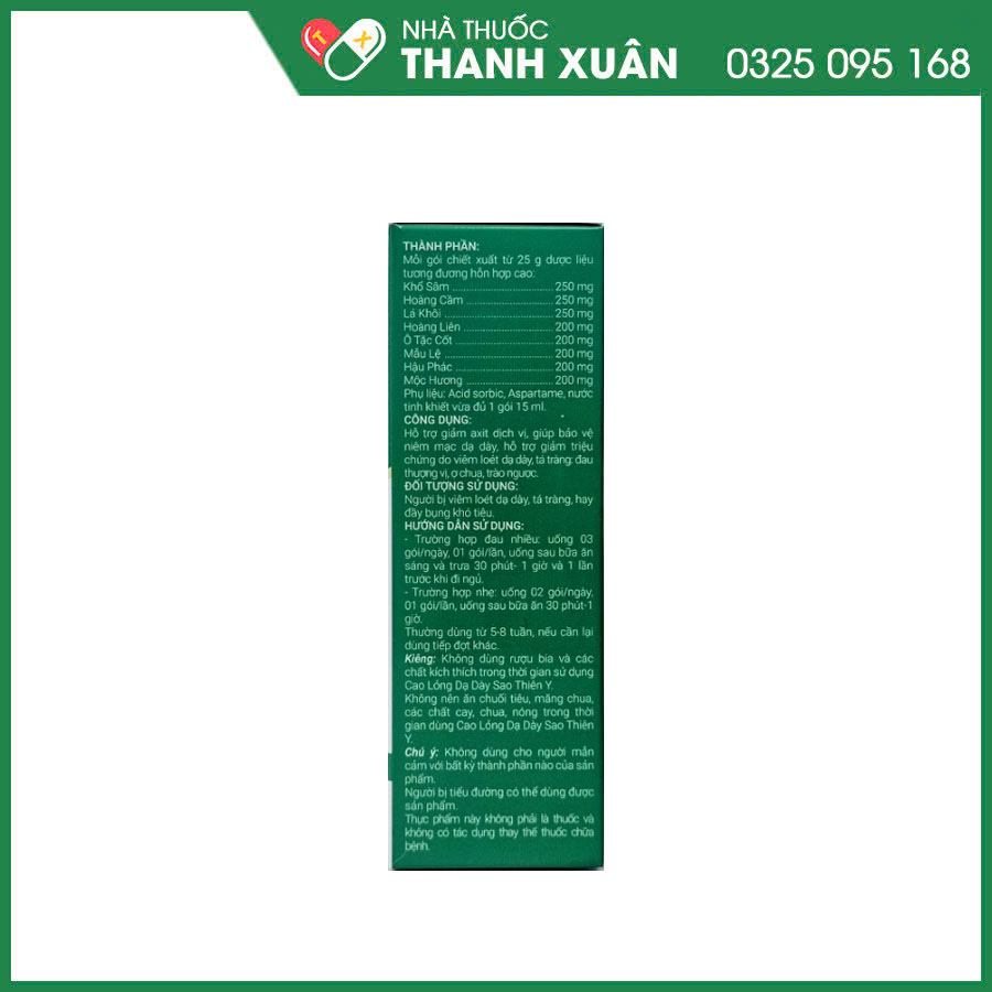 Cao lỏng Dạ Dày - Sao Thiên Y hỗ trợ giảm viêm loét dạ dày, tá tràng, đầy bụng, khó tiêu